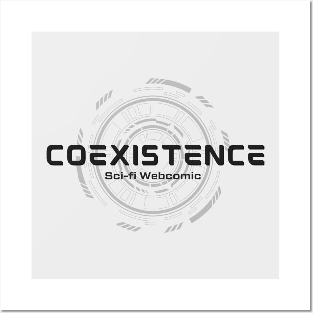 Tech Circle Coexistence logo Black Wall Art by Coexistence The Series